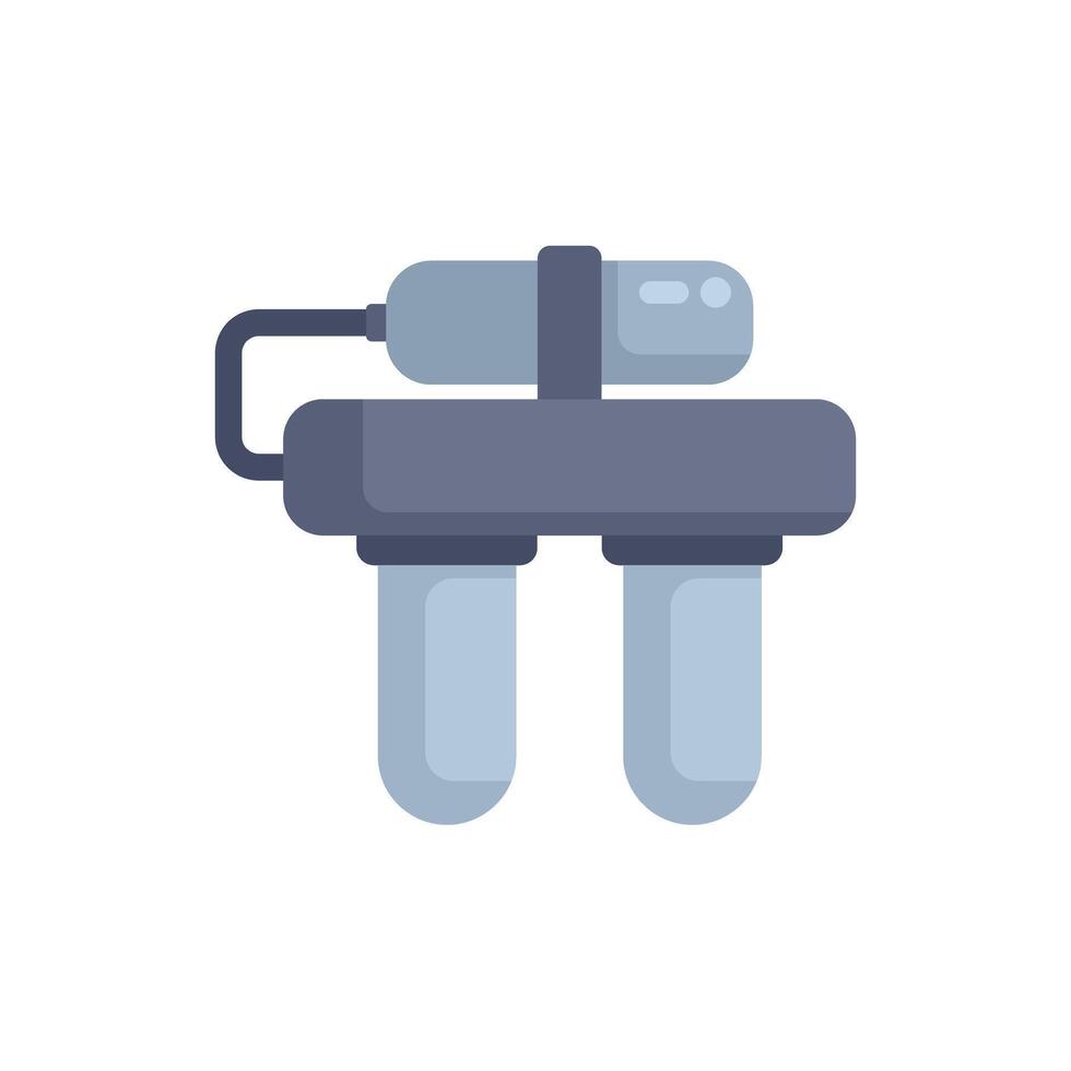 Water filter system purifying drinking water with cartridge for home usage vector