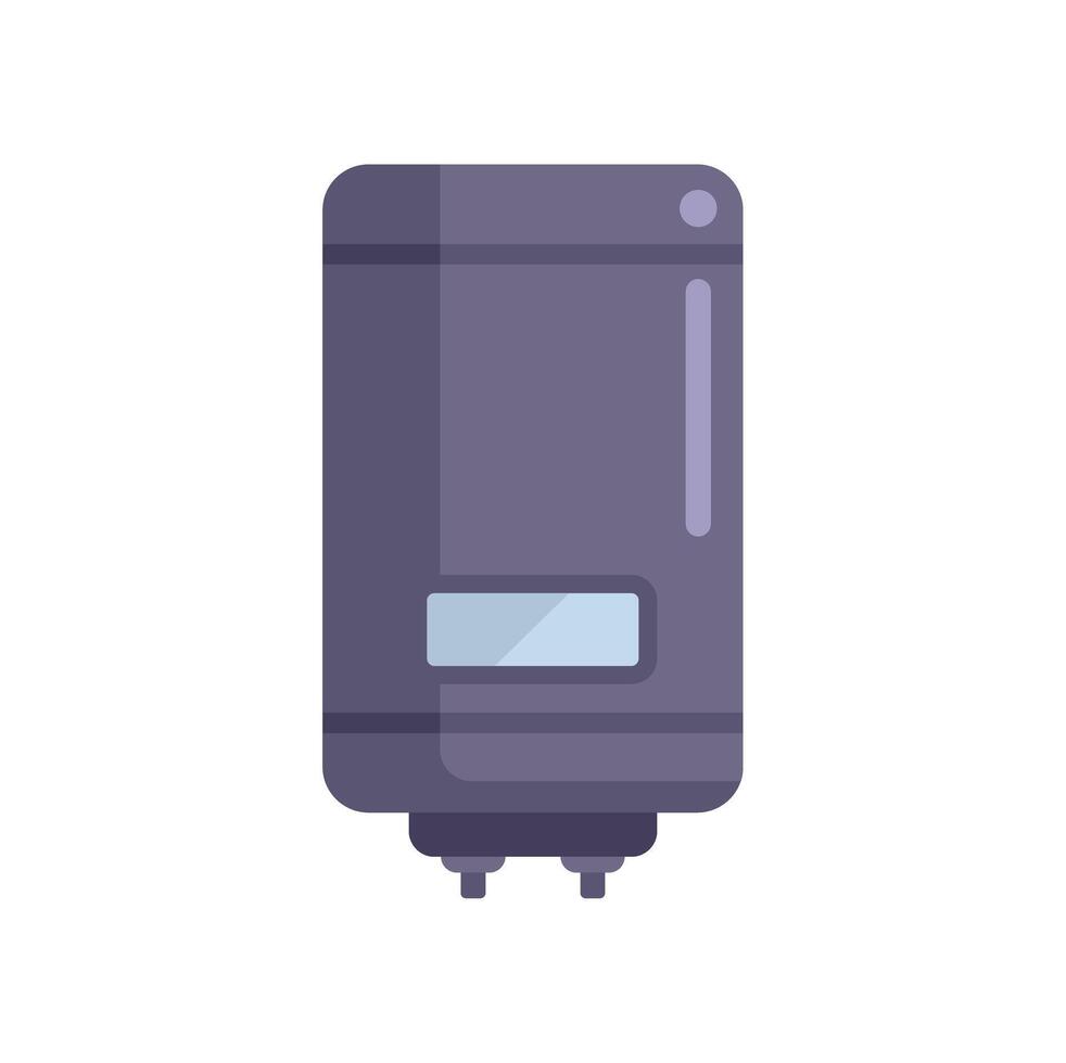 Modern electric water heater providing hot water for home usage vector