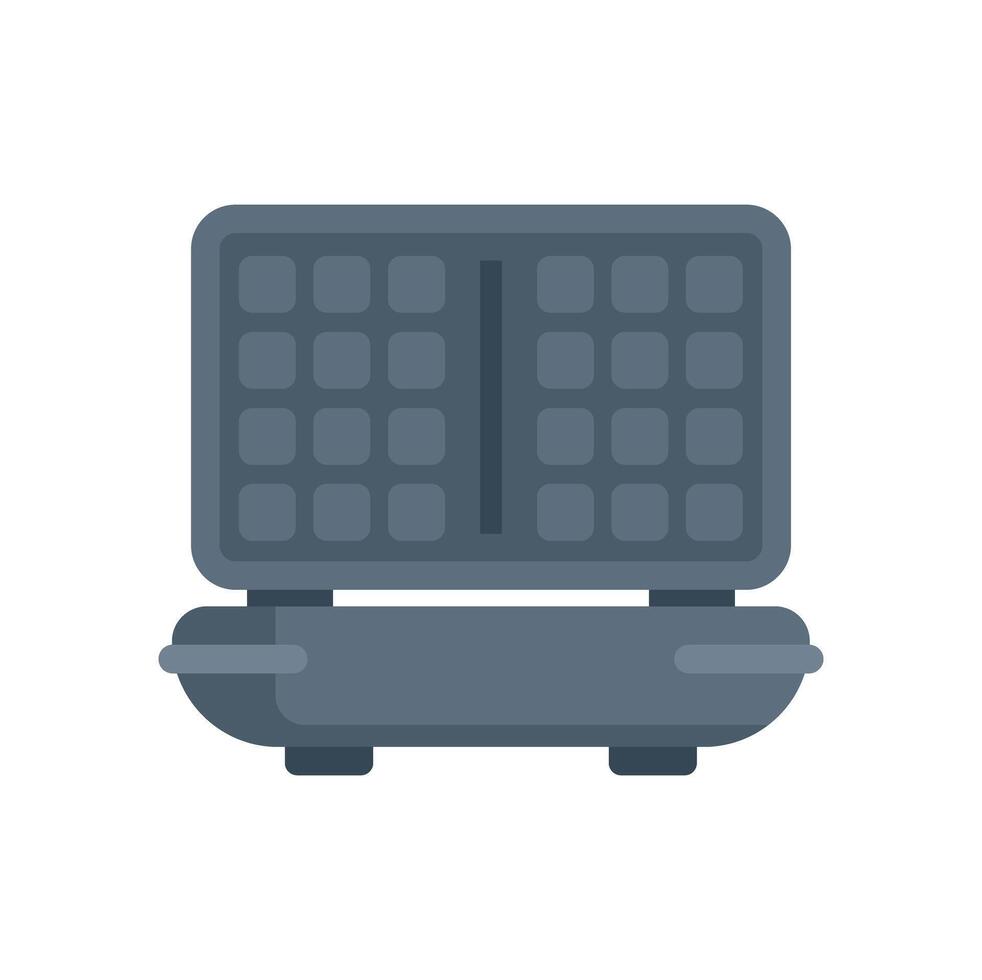 Modern electric waffle maker closed with a handle vector