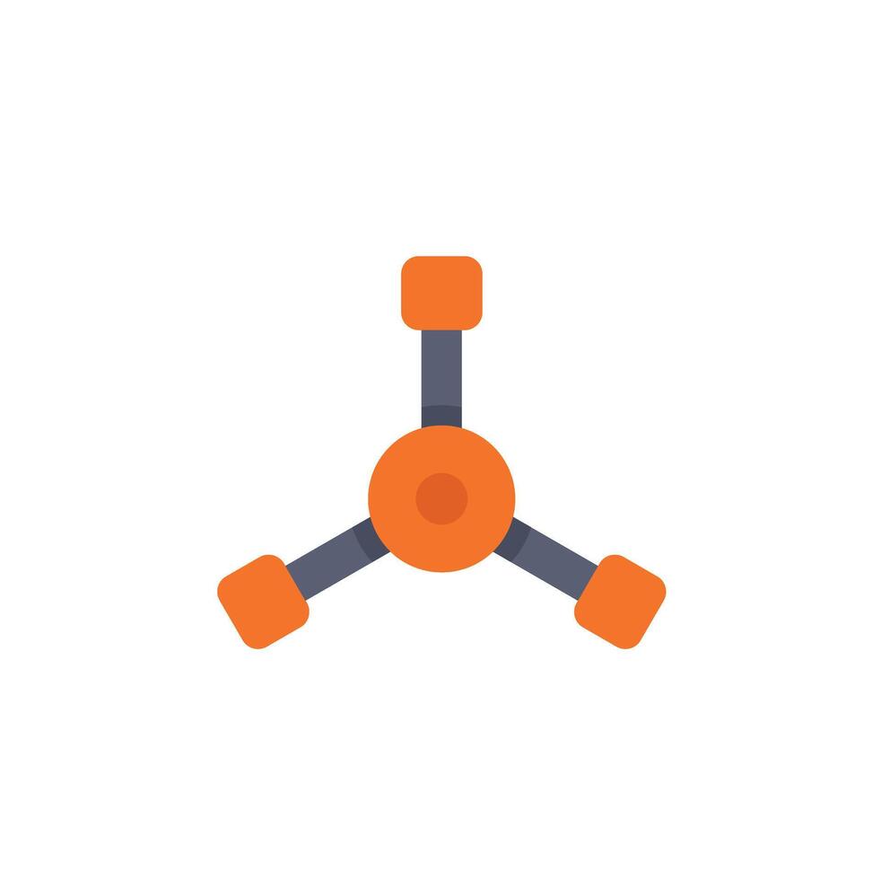 Abstract molecule icon representing scientific research and innovation vector
