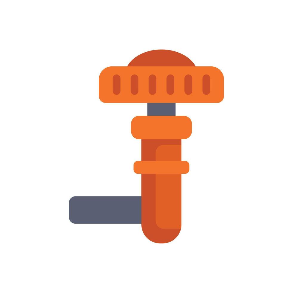Orange water pump with metal pipe connecting to system vector