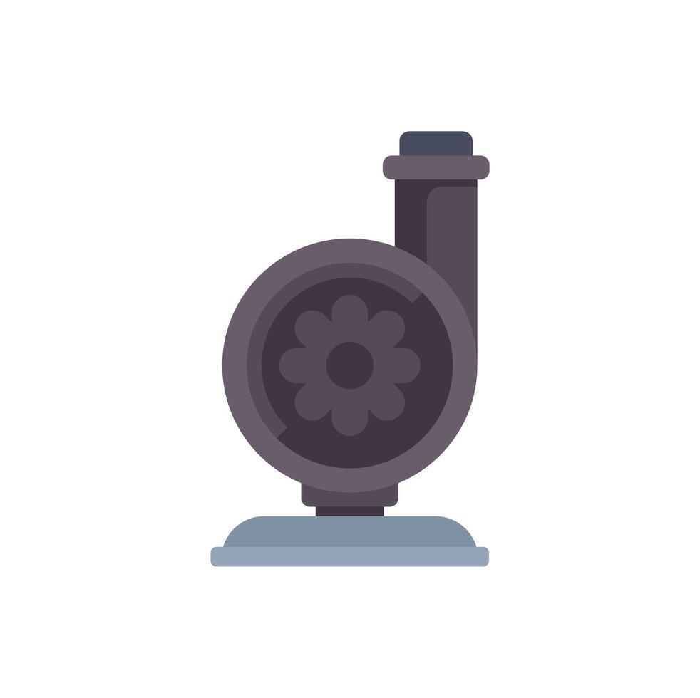 Water pump icon for irrigation system in flat style design vector