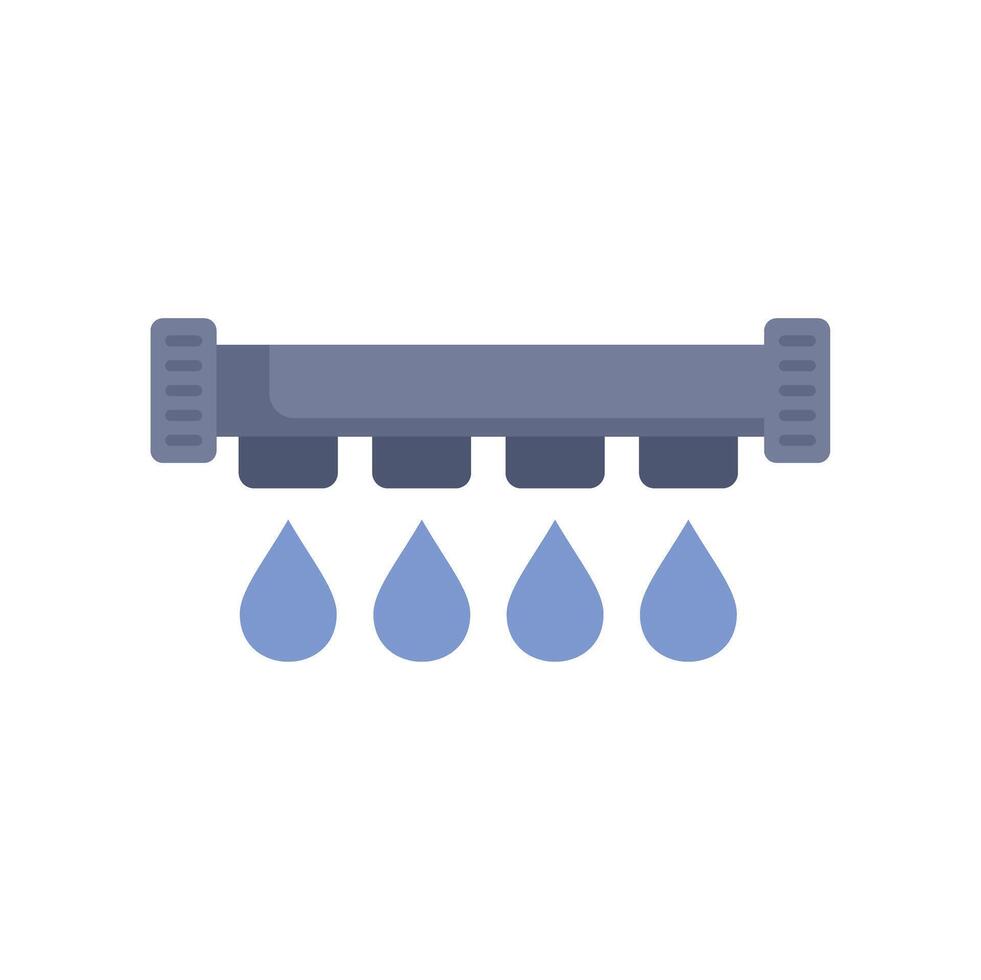 Irrigation system watering plants providing drip irrigation for agriculture vector