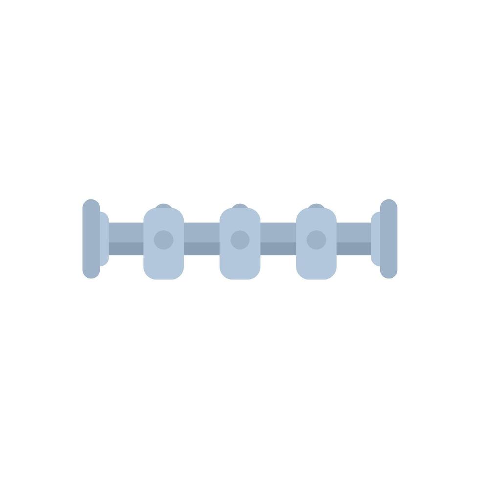 Metal clothes rail being mounted on white wall vector