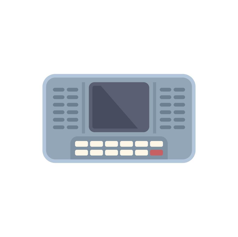 Answering machine showing incoming voice mail messages from caller vector