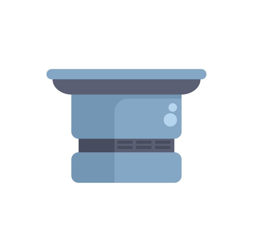 Air purifier removing dust and purifying air in flat style vector