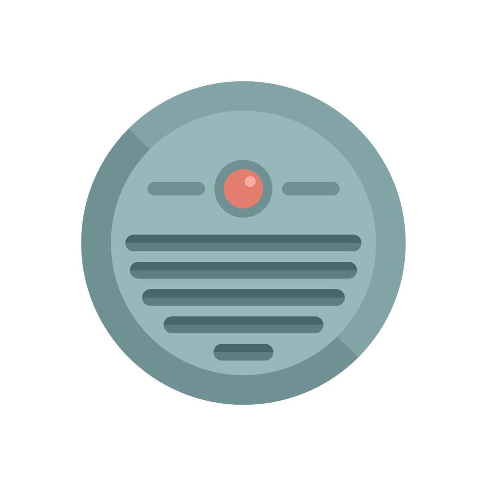 Round smoke detector detecting smoke vector