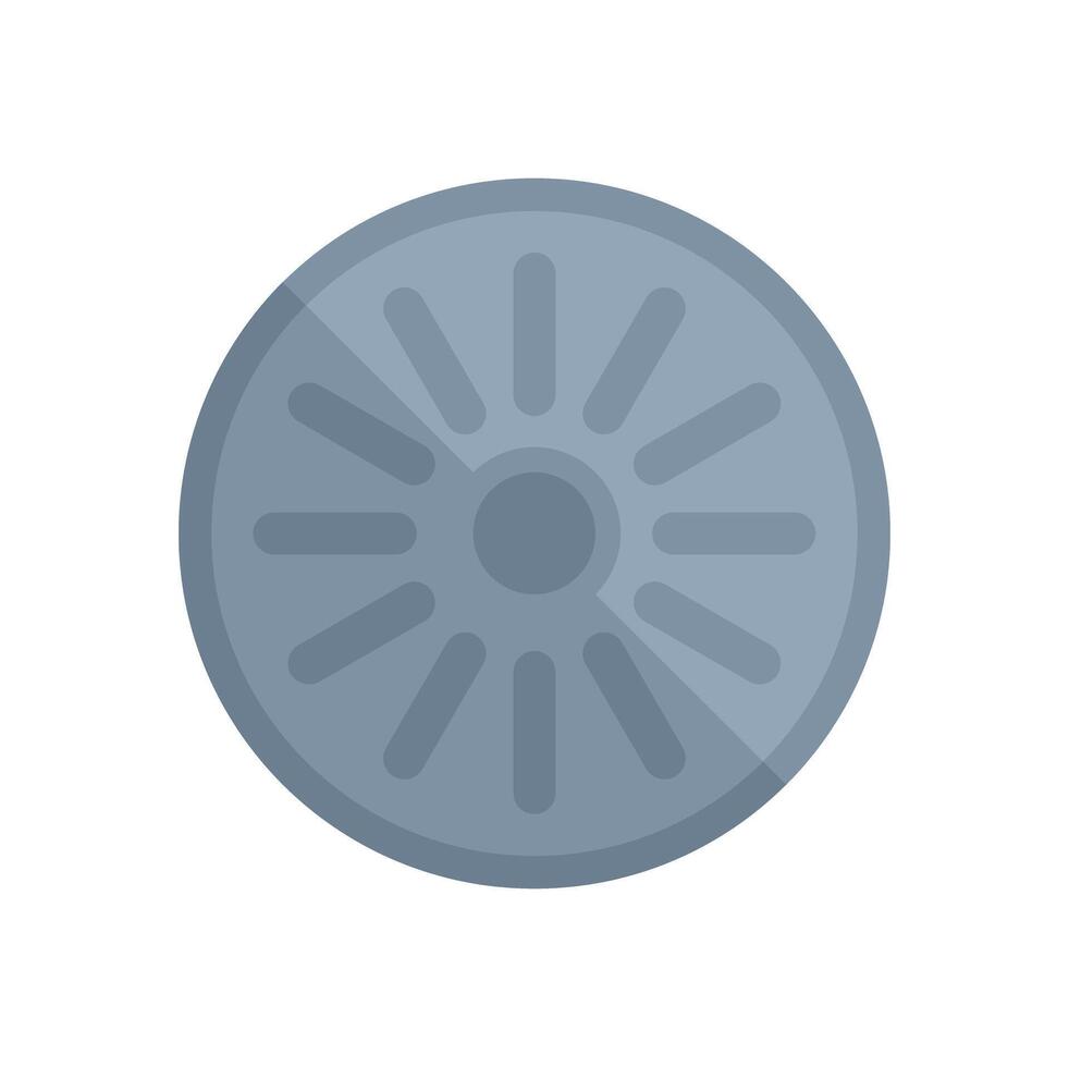 Round manhole cover icon showing drainage system vector