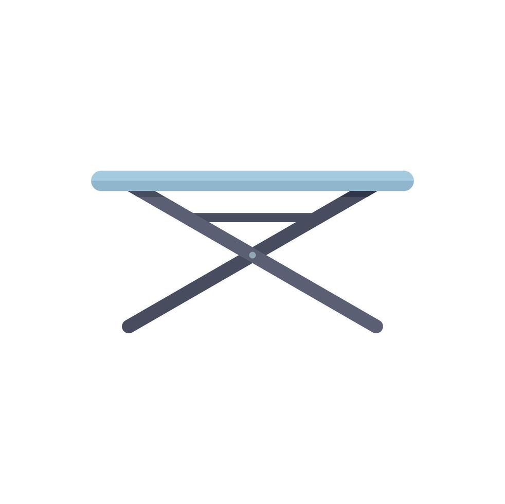 Ironing board standing on x shaped legs for ironing clothes vector