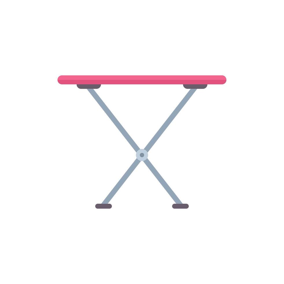 Pink ironing board standing on white background vector
