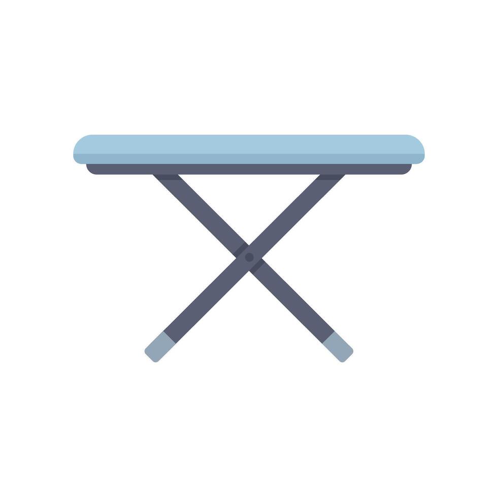 Empty ironing board standing on x shaped legs vector