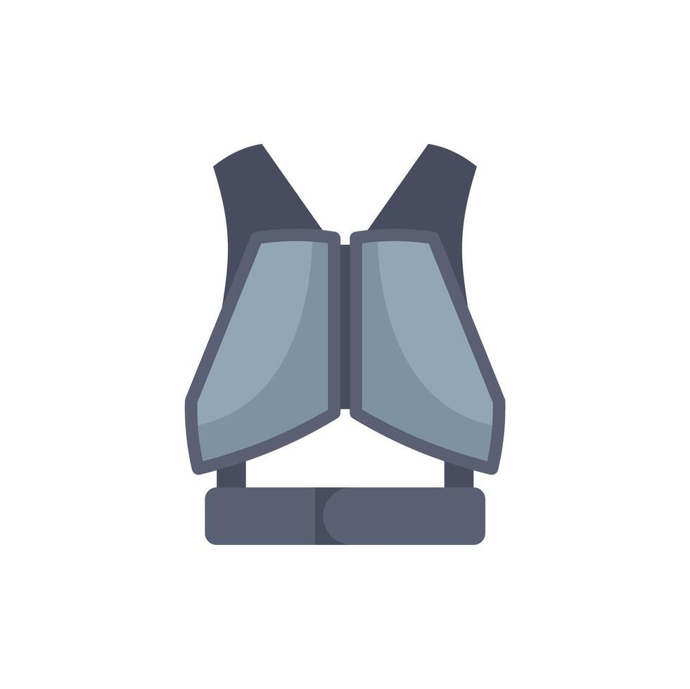 Bulletproof vest providing protection from gun violence vector