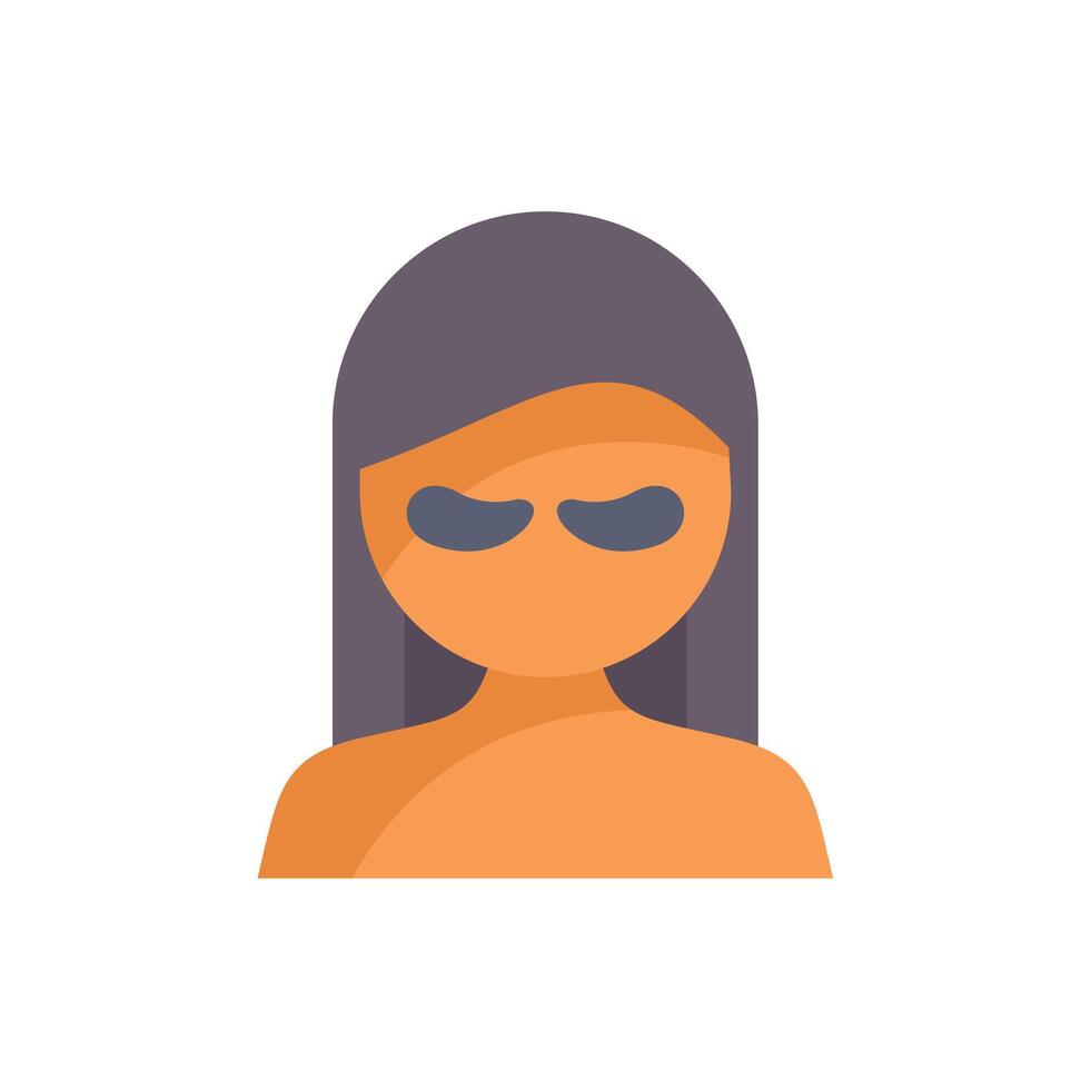 Woman relaxing with under eye patches for treatment vector