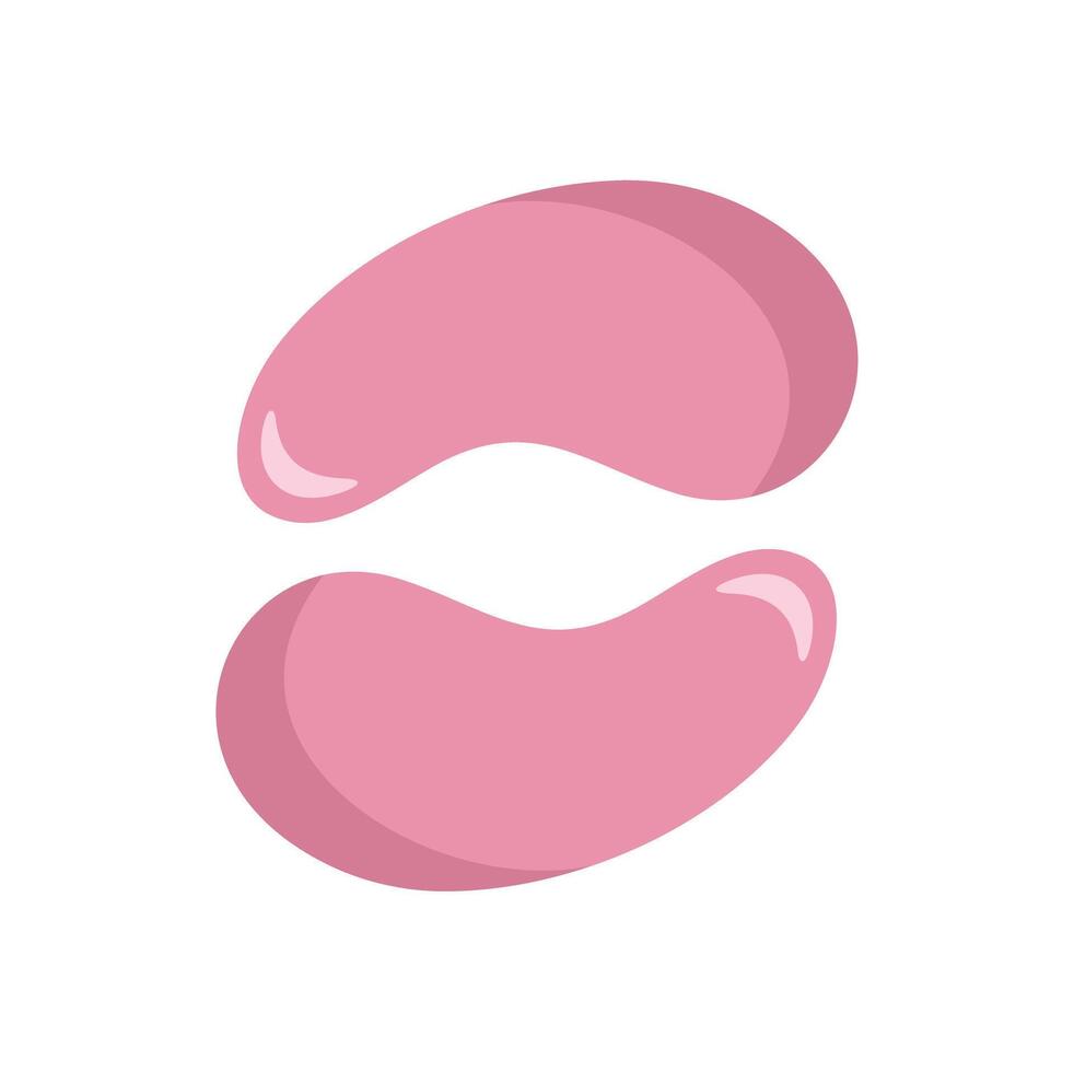 Pink collagen eye patches for reducing wrinkles and dark circles vector