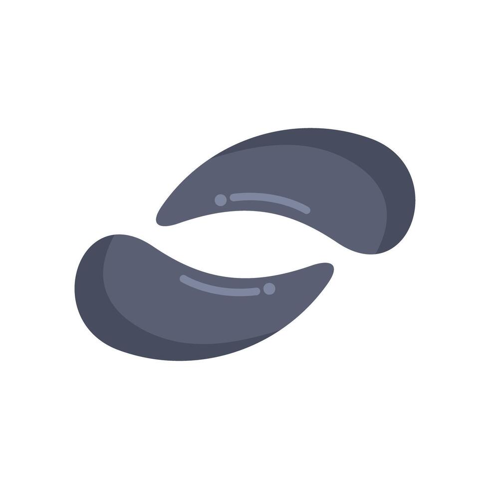 Two mussel shells showing their inside flesh representing seafood cuisine vector
