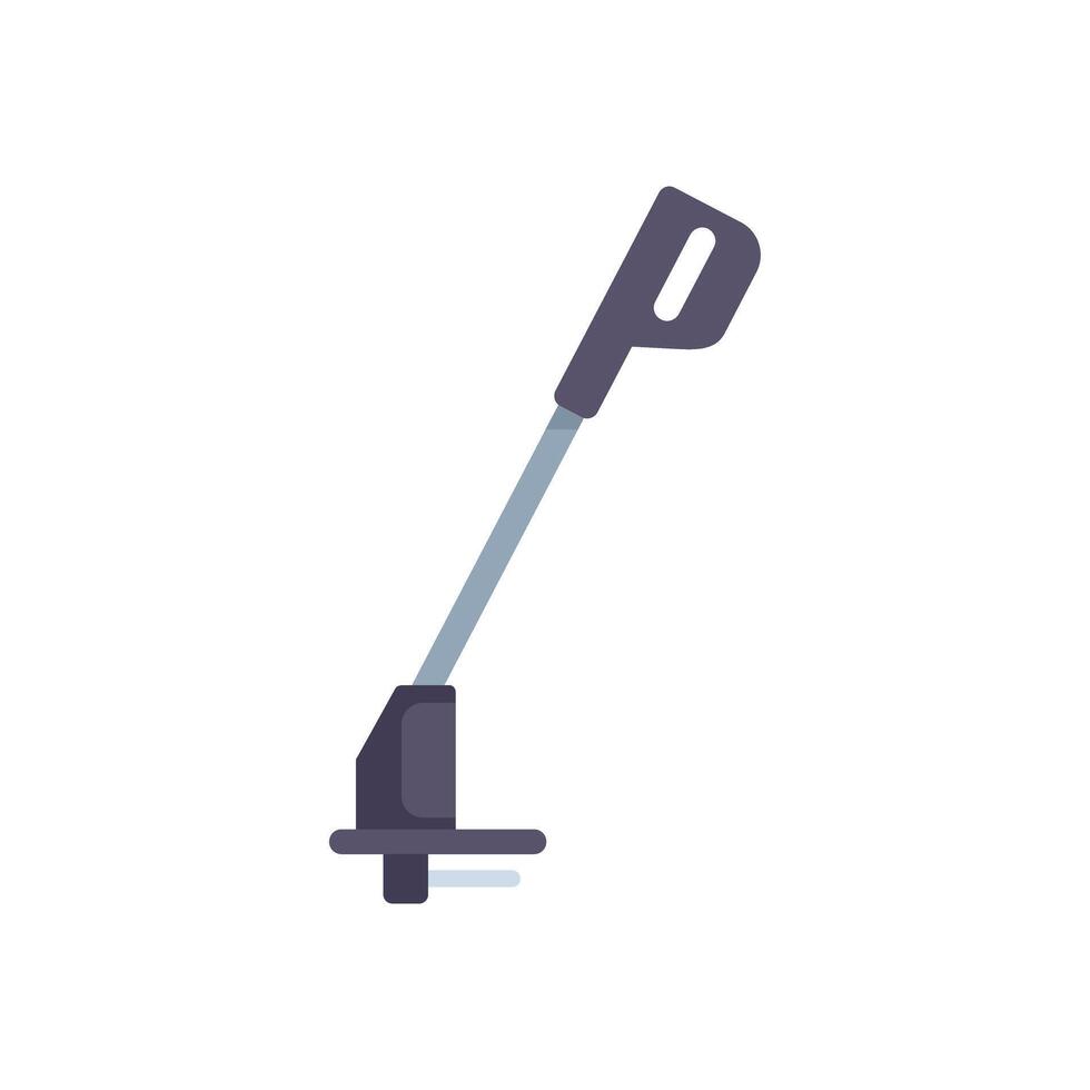 Modern brush cutter showing cutting part on white background vector