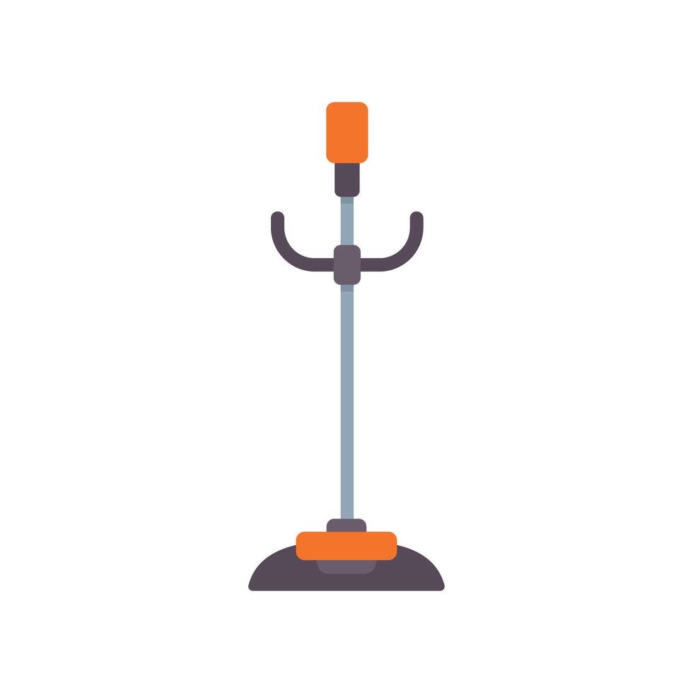 Modern brush cutter standing upright isolated on white background vector