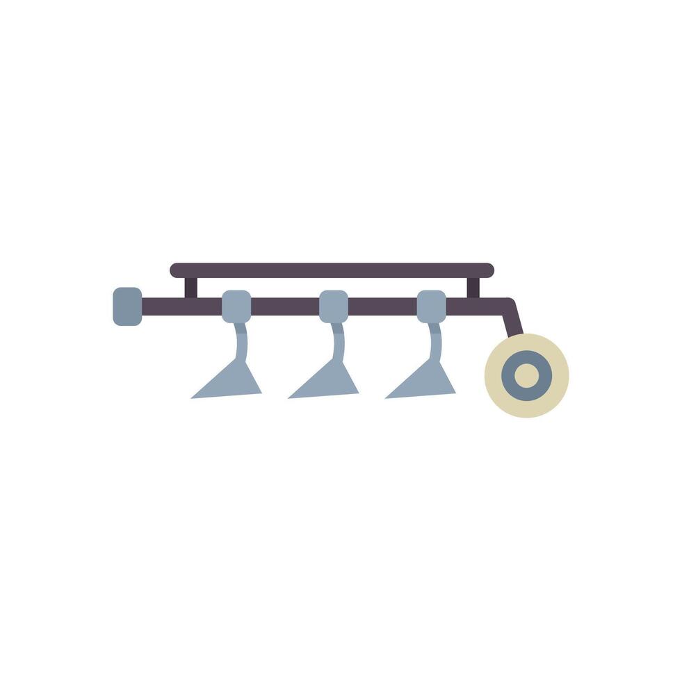 Agricultural cultivator ploughing machine for farming illustration vector