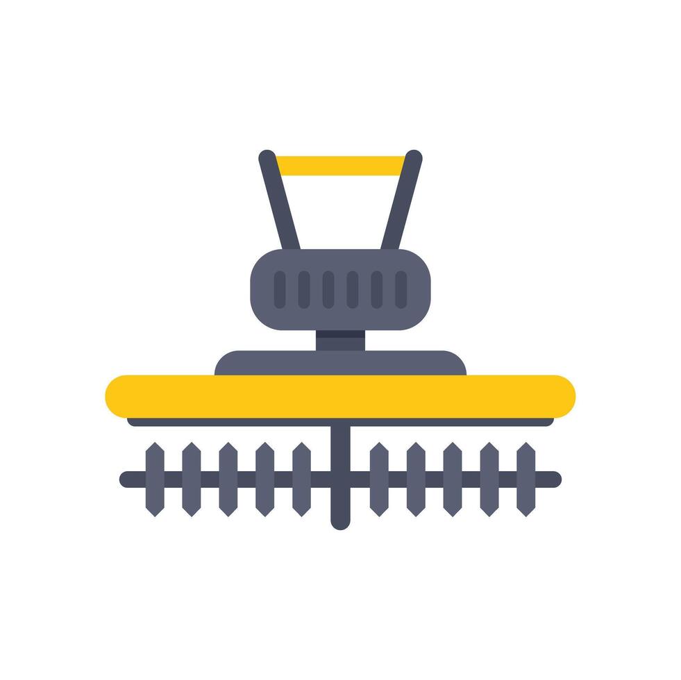 Manual scarifier machine for lawn aeration and care vector