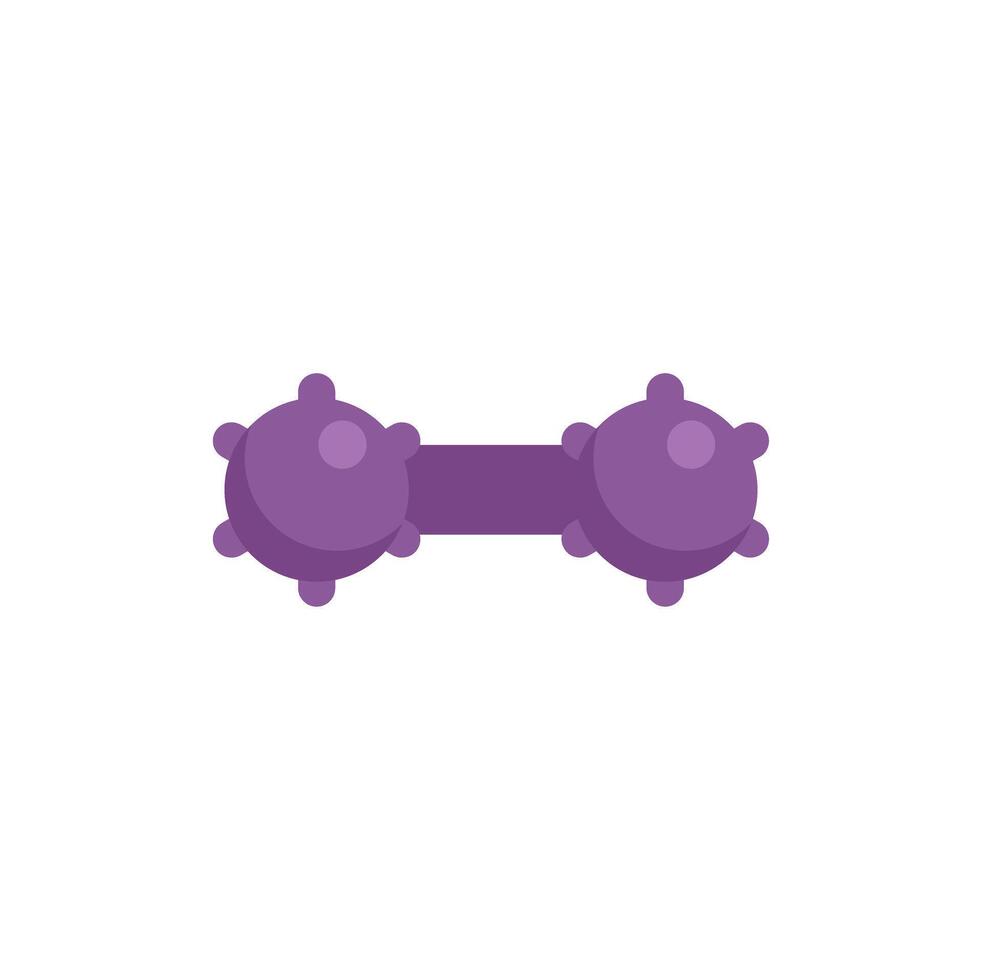 Purple dog toy with bumps for chewing and playing vector