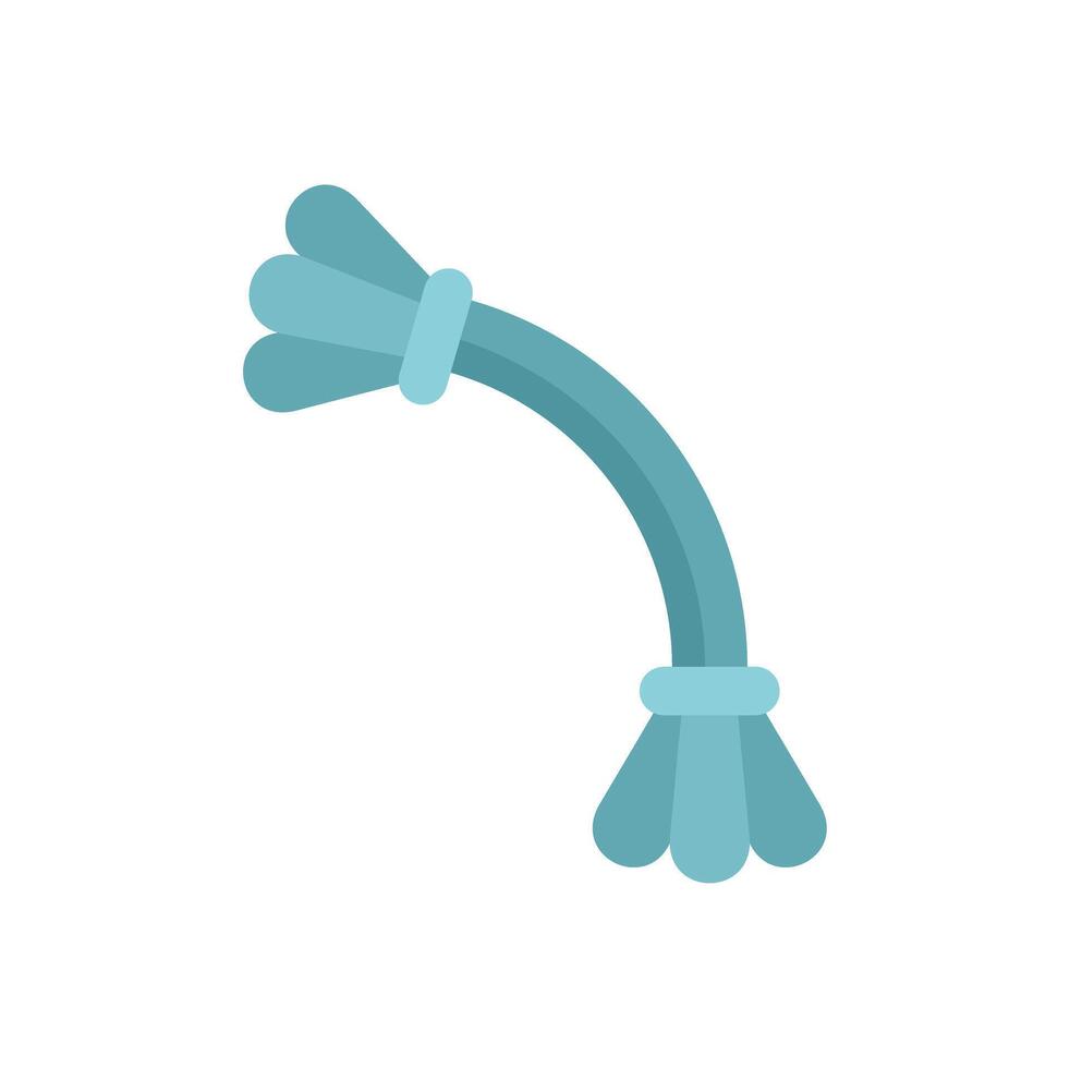 Blue curved pipe with triple nozzles for watering plants vector