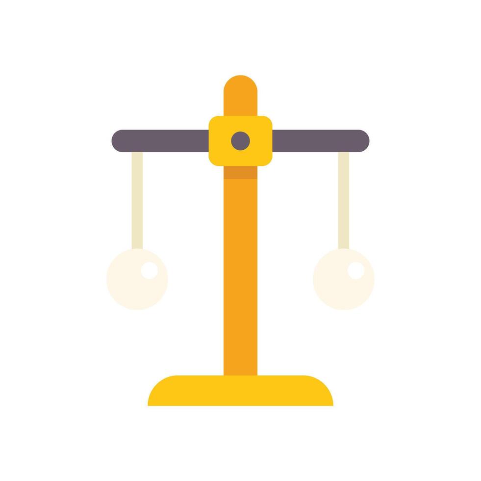 Balance scale comparing two weights representing equality vector