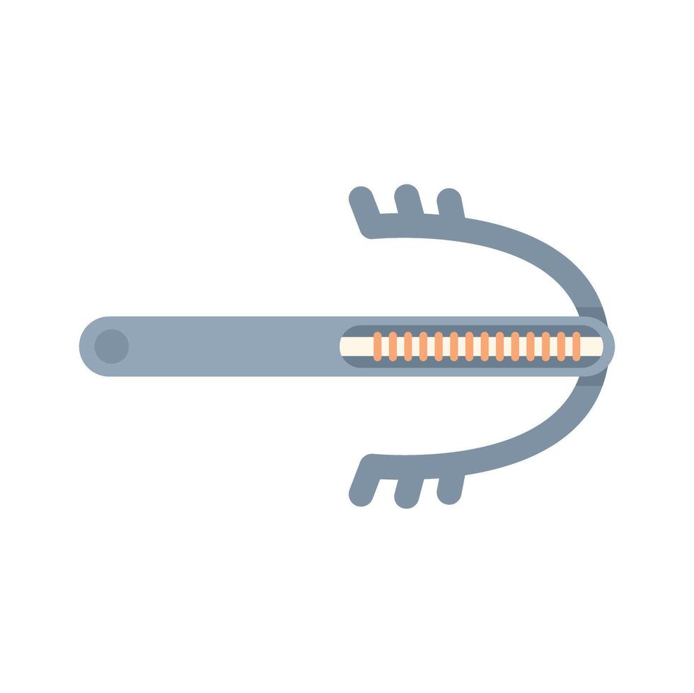 Intrauterine contraceptive device showing copper wire vector