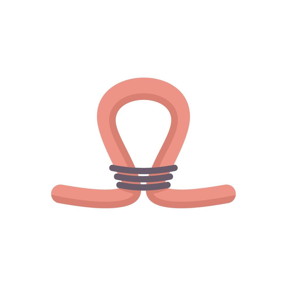 Tightly secured loop of rope with string tied around it vector