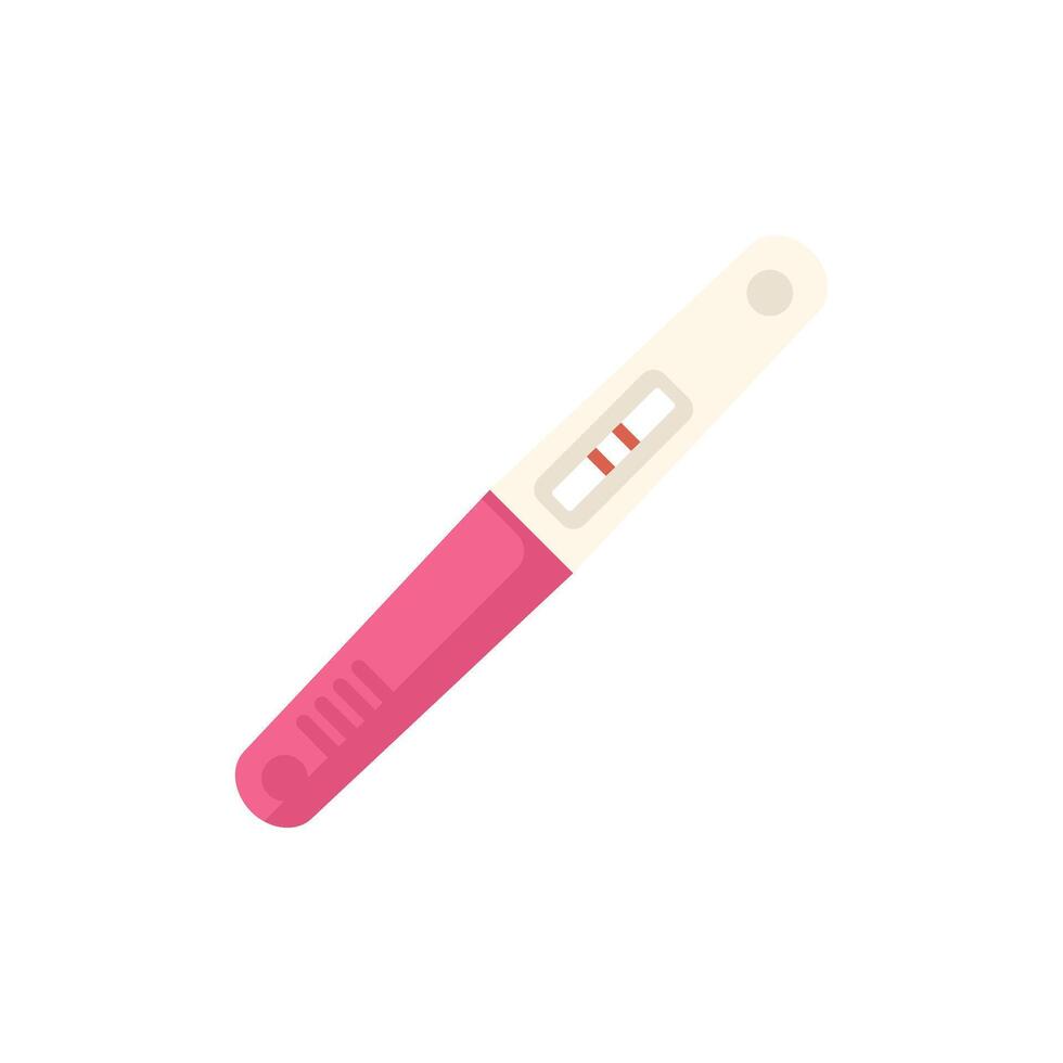 Positive pregnancy test result showing two lines vector