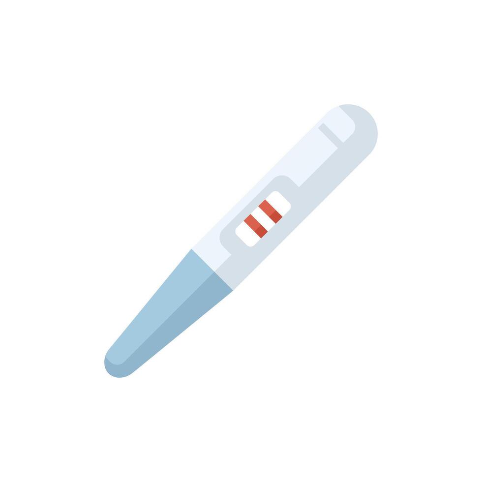 Positive pregnancy test result showing two red lines vector