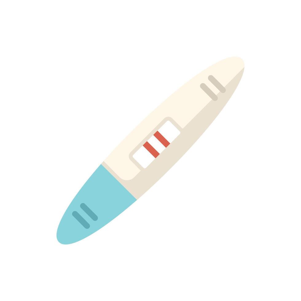 Positive pregnancy test result showing two red lines vector