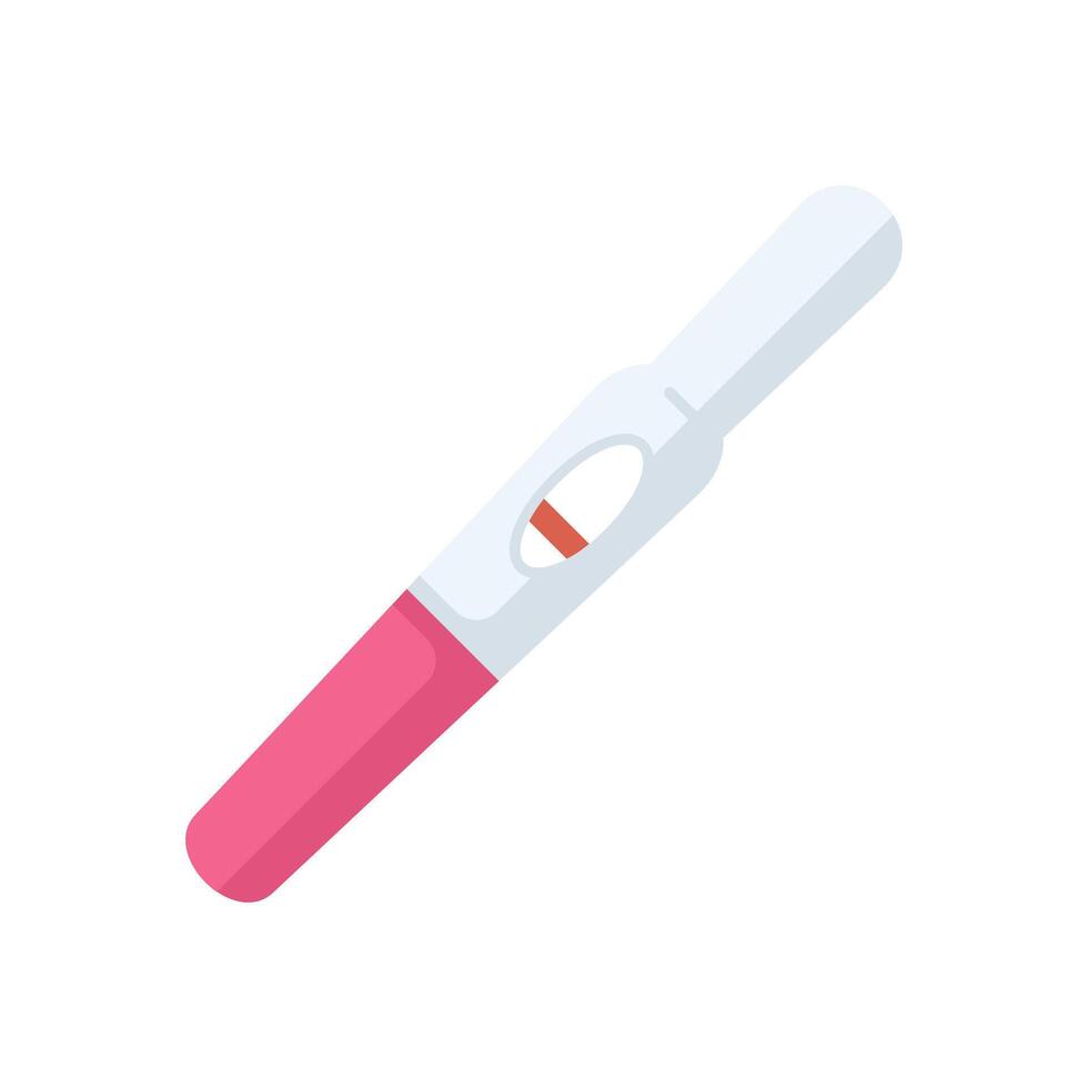 Pink and white pregnancy test showing positive result vector