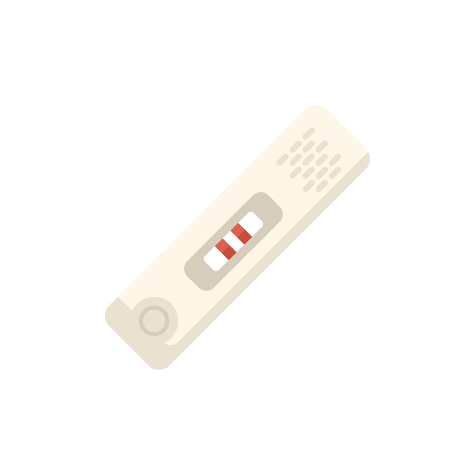 Positive pregnancy test result showing two red lines vector