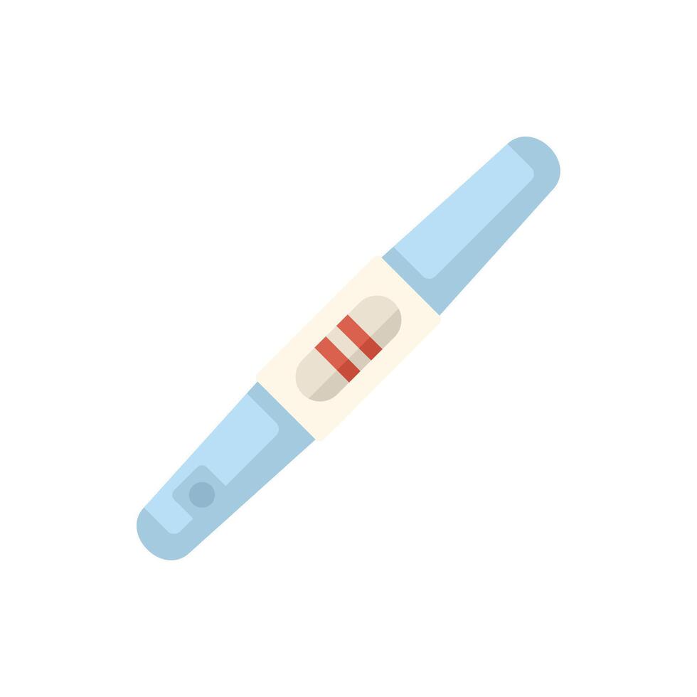 Positive pregnancy test result showing two red lines vector
