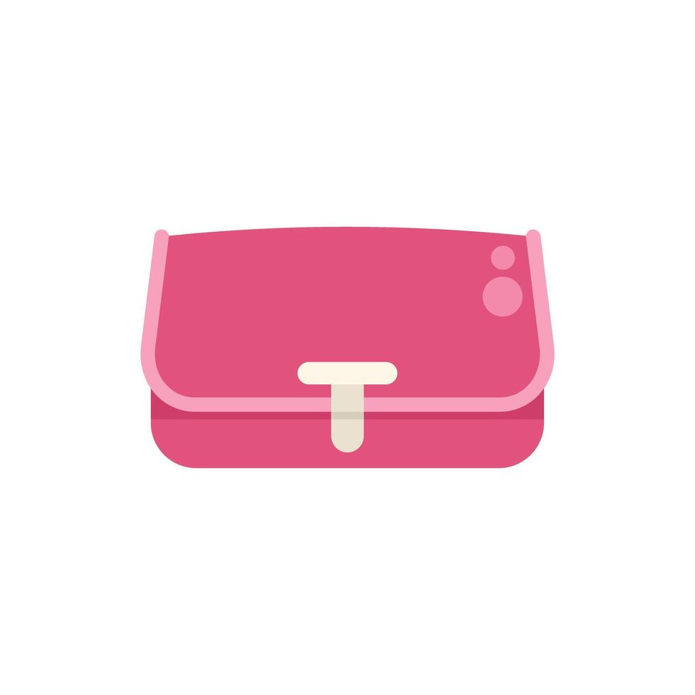 Pink womens handbag with clasp fastening showing fashion and style vector