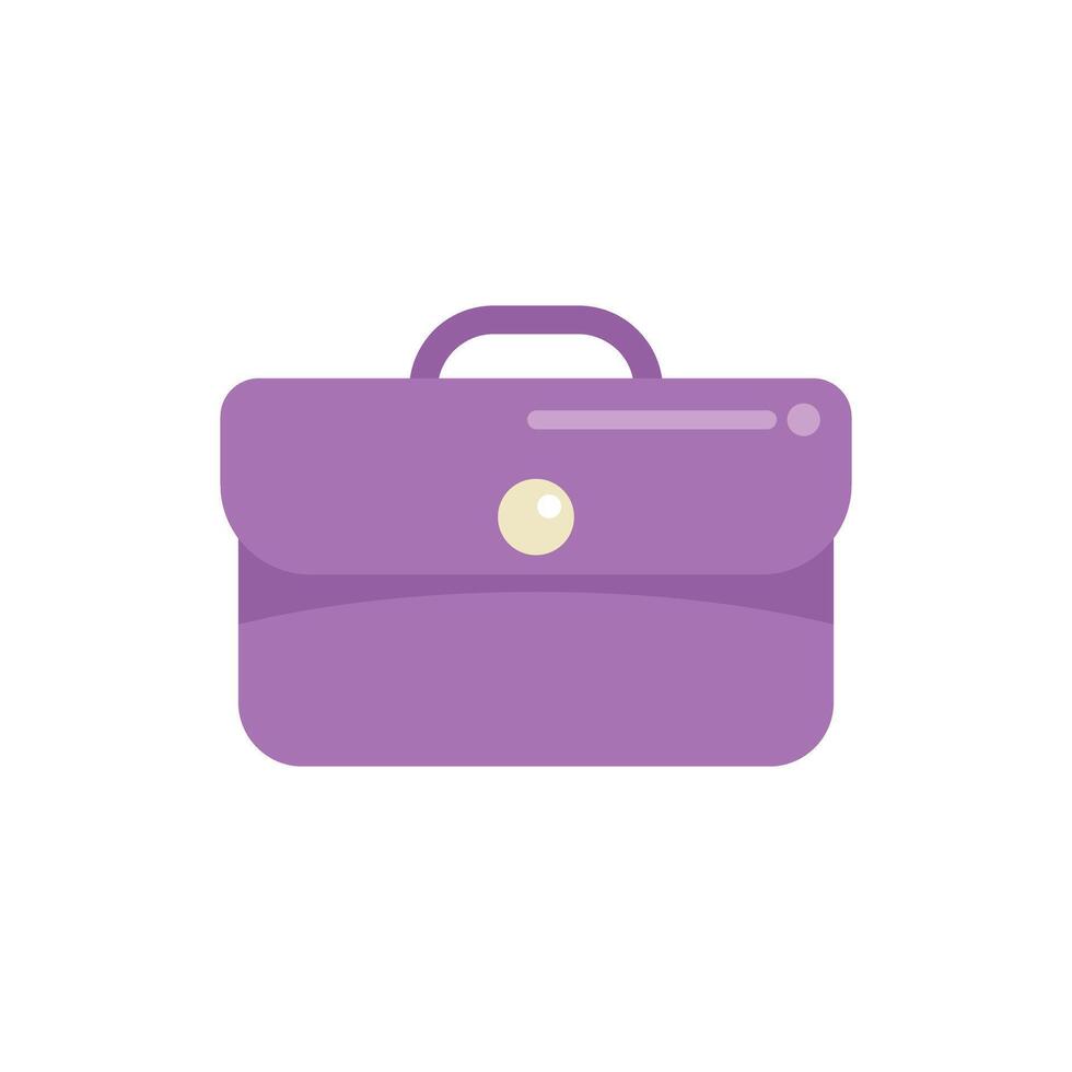 Purple briefcase representing business and finance concepts vector