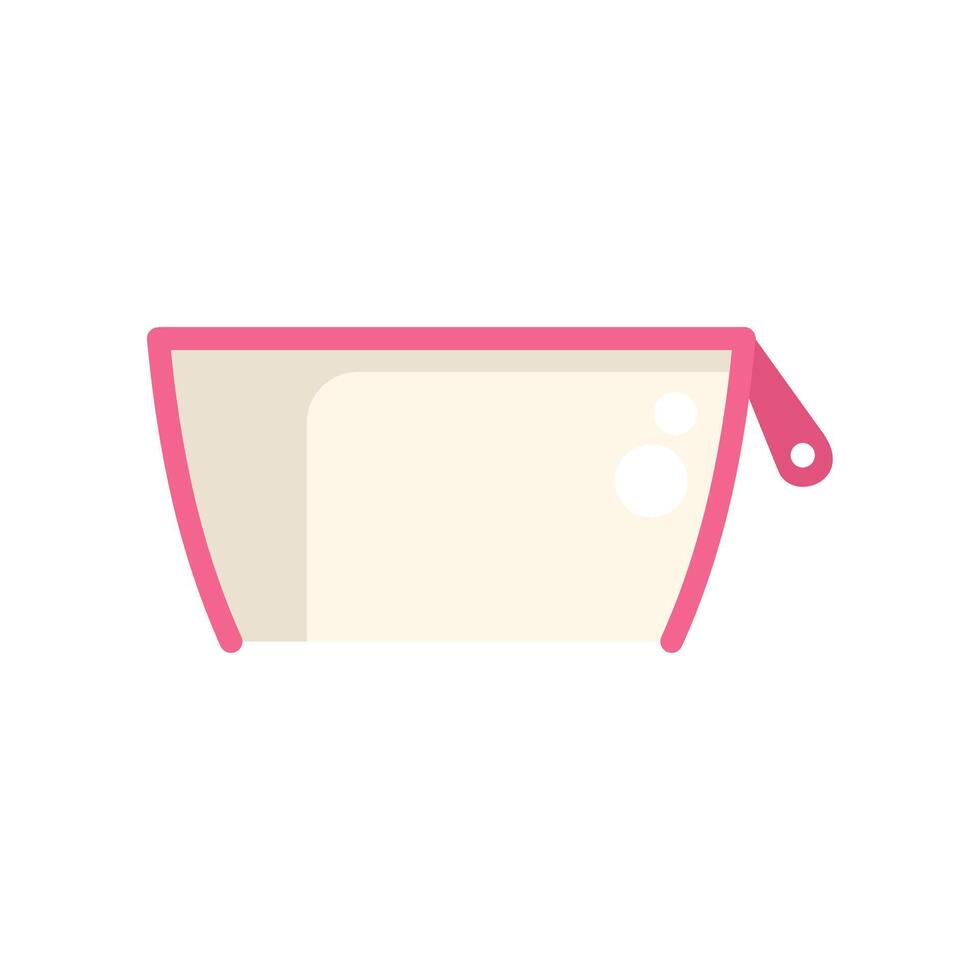 Pink pencil case stationery object for school supplies vector