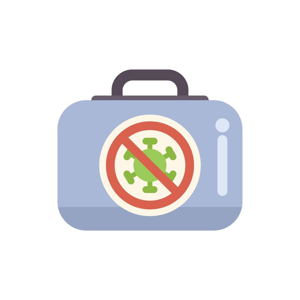 Medical kit showing sign for virus prevention and vaccination vector