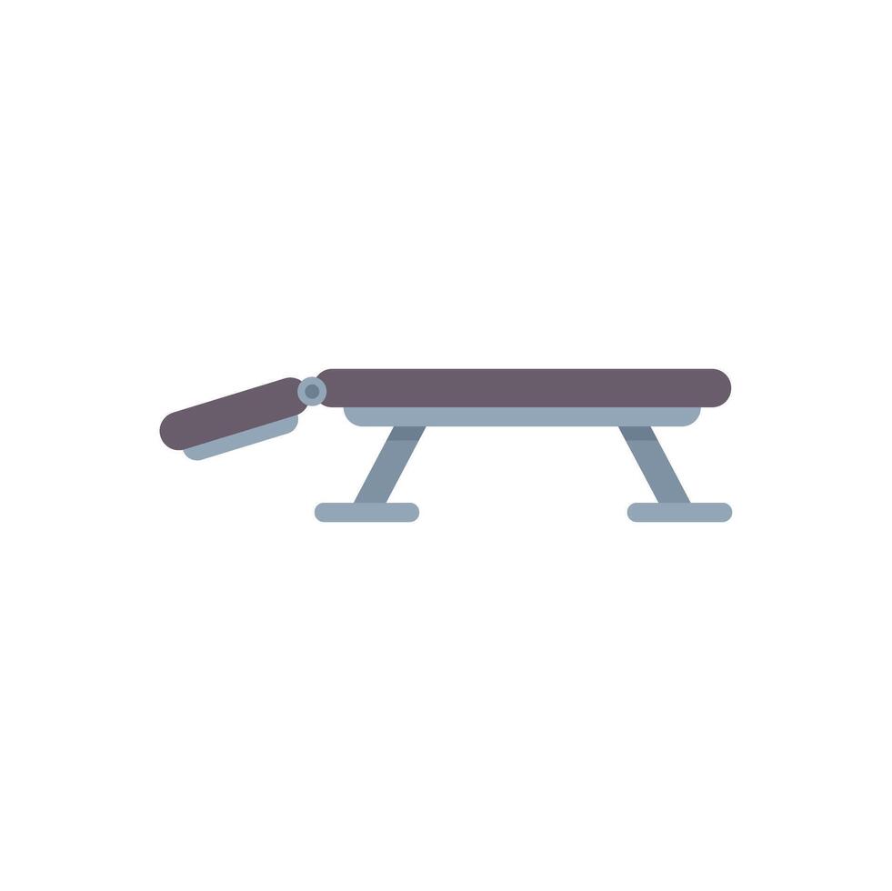 Adjustable gym weight bench for lifting weights at the gym vector