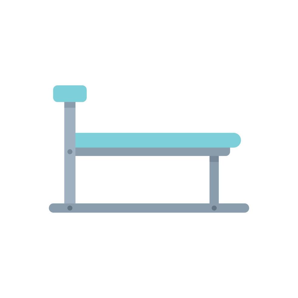 Adjustable gym bench for lifting weights during training vector