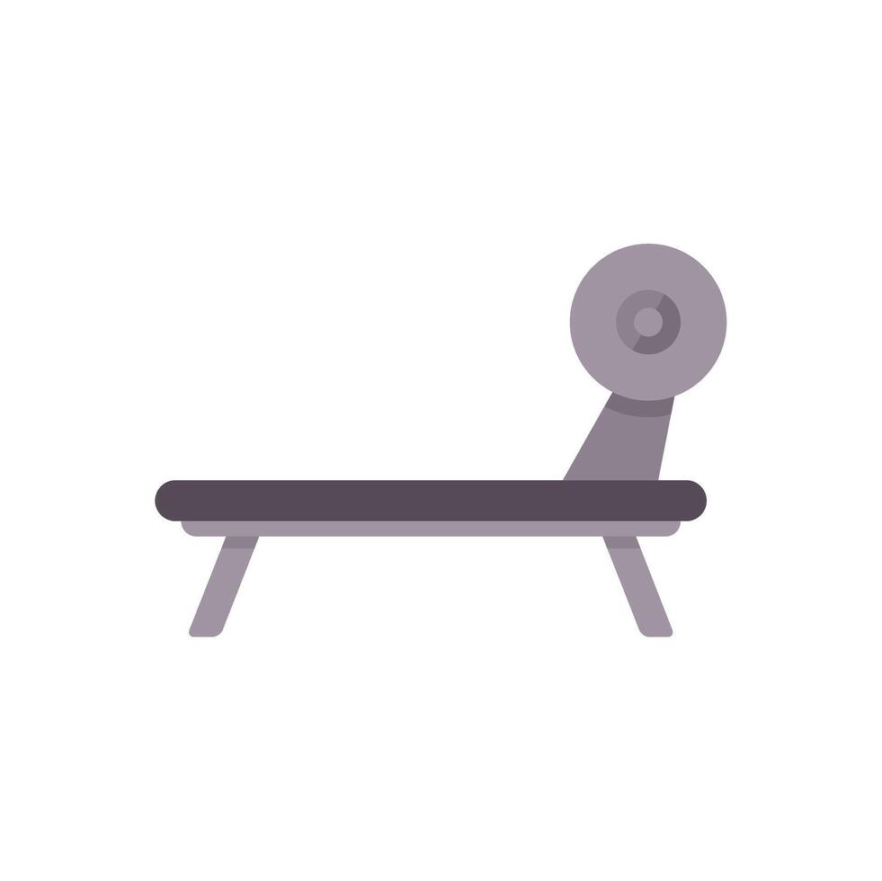 Adjustable weight bench for gym workout with barbell and dumbbell vector