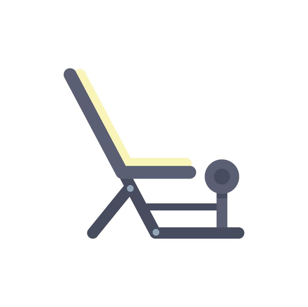 Adjustable bench press for building muscles in the gym vector