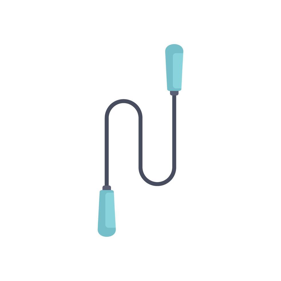 Skipping rope for fitness training and exercise vector