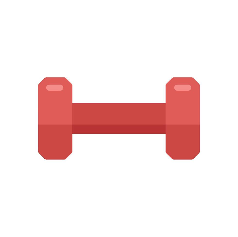 Red dumbbell representing healthy lifestyle and fitness motivation vector