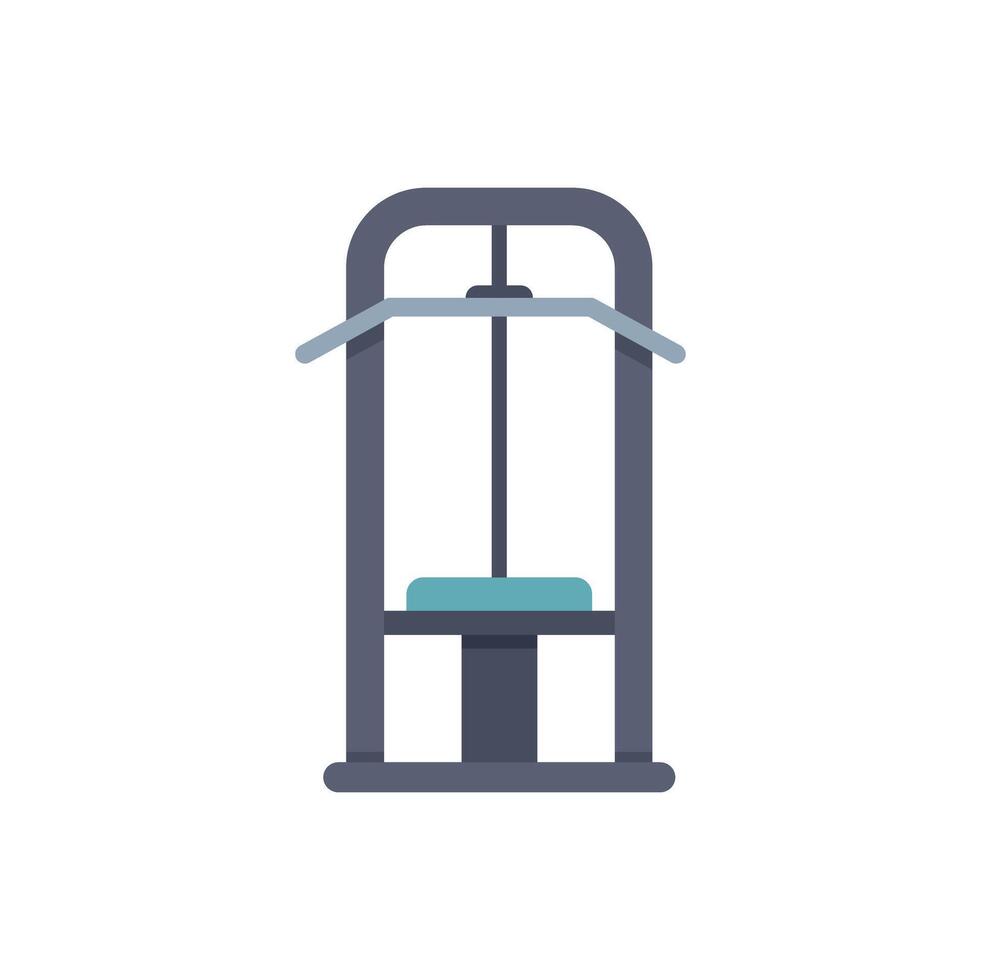 Gym equipment icon depicting assisted pull up machine for exercise vector