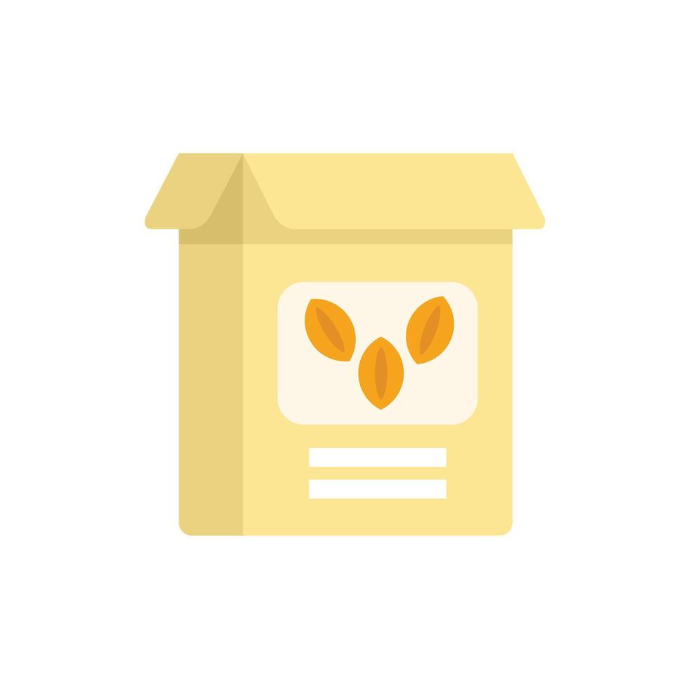 Cardboard box with seeds for planting crops in garden vector
