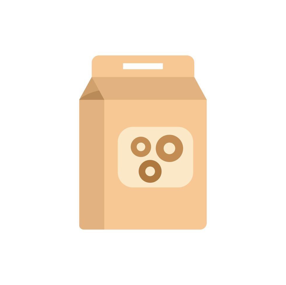 Cardboard box containing donuts for takeaway delivery vector