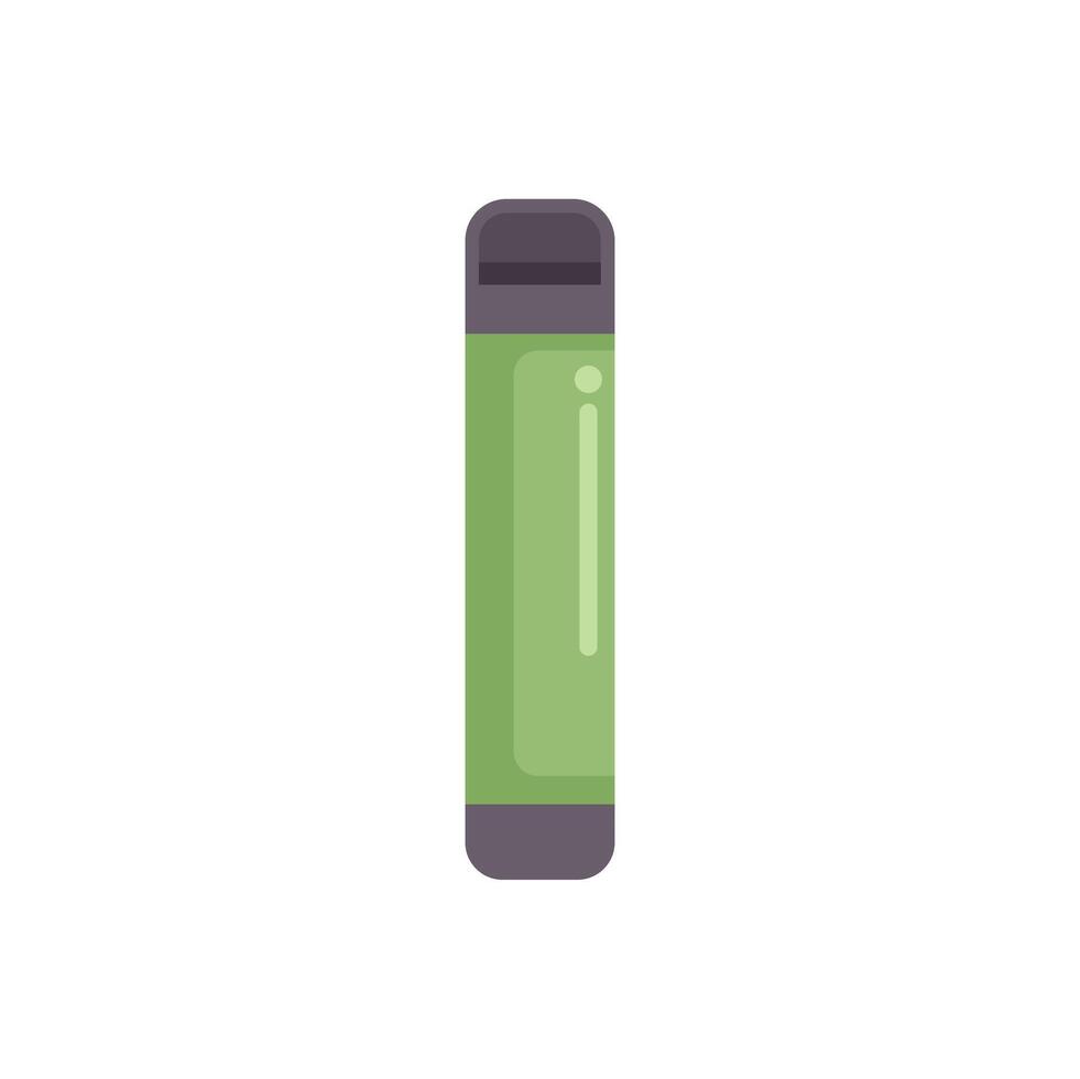 Green electronic cigarette showing heating element icon vector