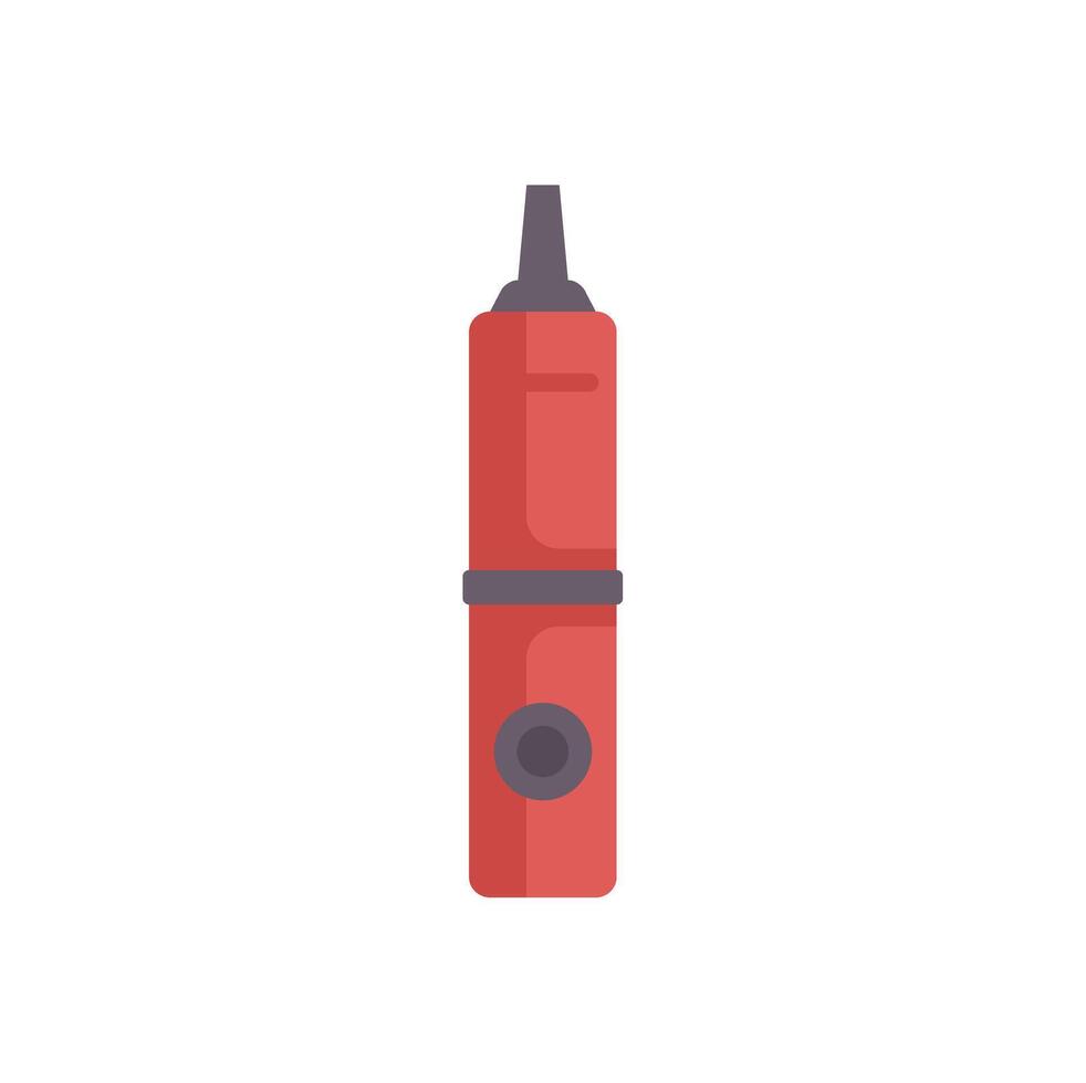 Red electronic cigarette device presenting modern alternative smoking experience vector