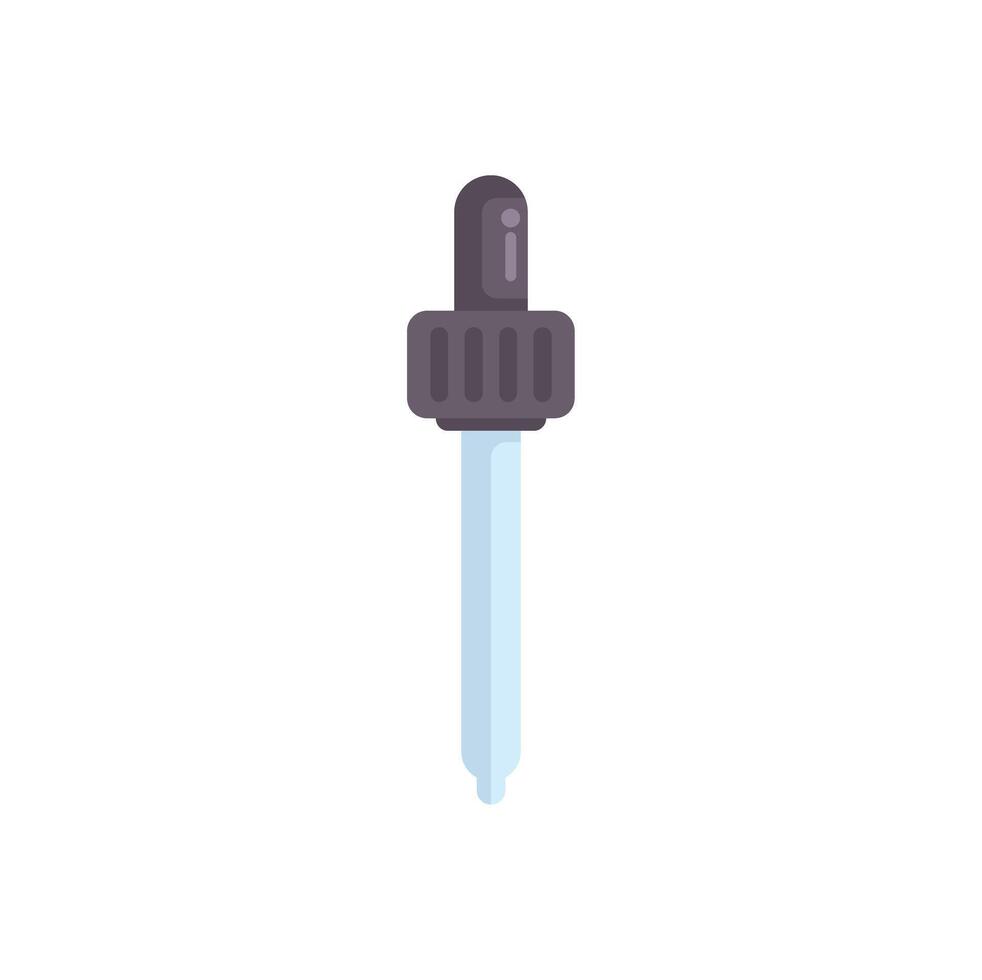 Glass pipette dropper dispensing liquid solution vector